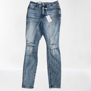 Good American Good Legs Straight Jean High Rise Flat Tummy Indigo006 Sz 10/30